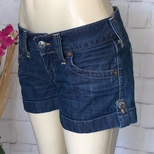 True Religion Blue Jean Shorts